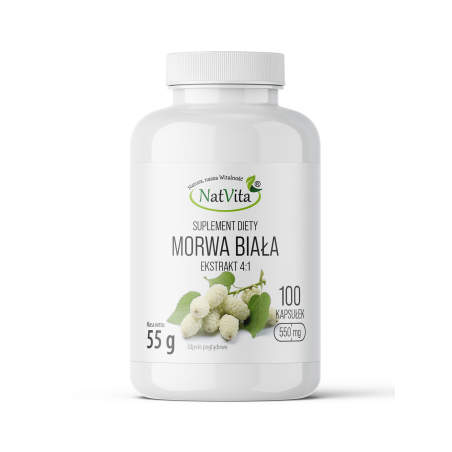 Morwa Biała ekstrakt 4:1 kapsułki 550mg