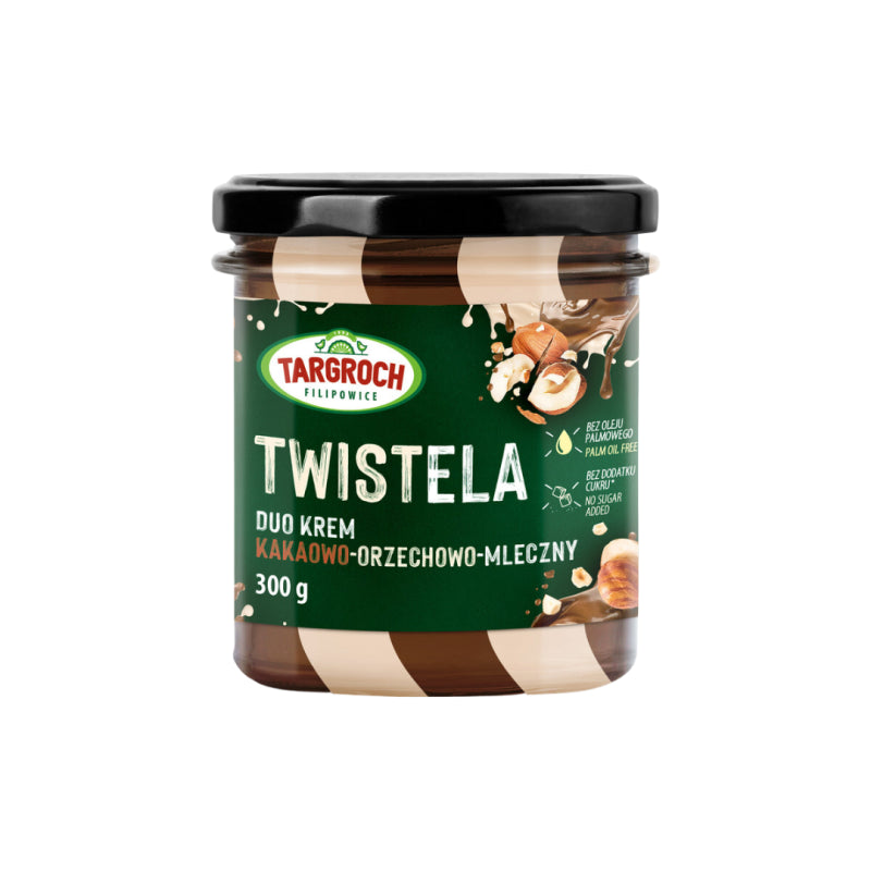 Krem TWISTELA kakowo-orzechowo-mleczny - słoik szkło 300 g